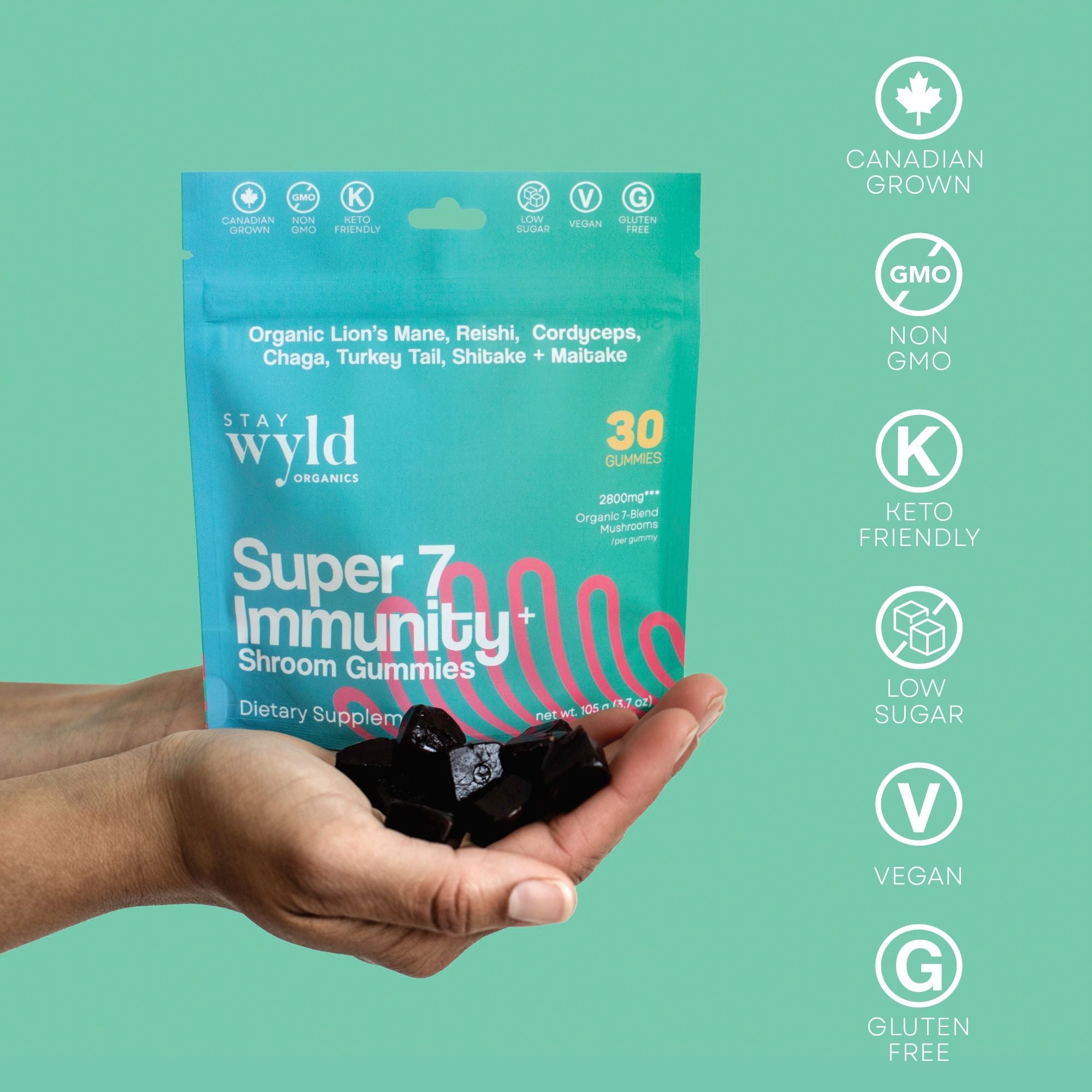 Super 7 Immunity Mushroom Gummies